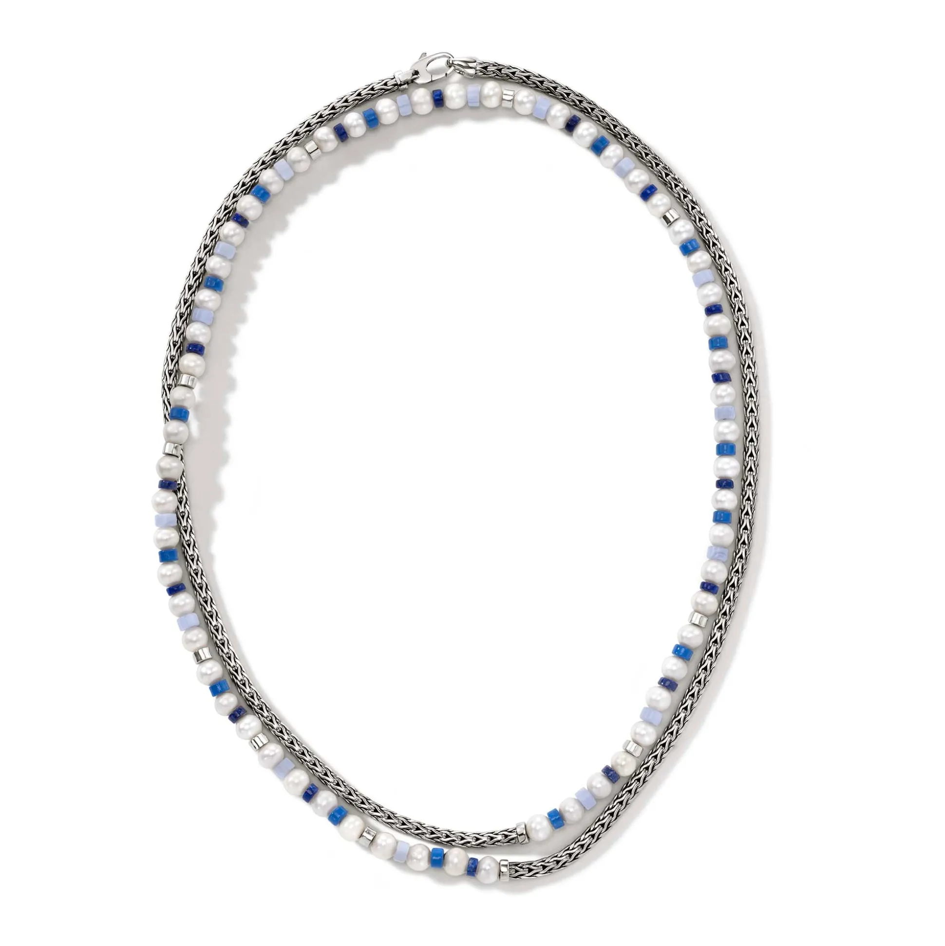 Women John Hardy Beads^Colorblock Necklace, Silver, Gemstones, Pearl