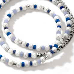 Women John Hardy Beads^Colorblock Necklace, Silver, Gemstones, Pearl
