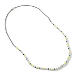 Women John Hardy Beads^Colorblock Necklace, Silver, Gemstones, Pearl