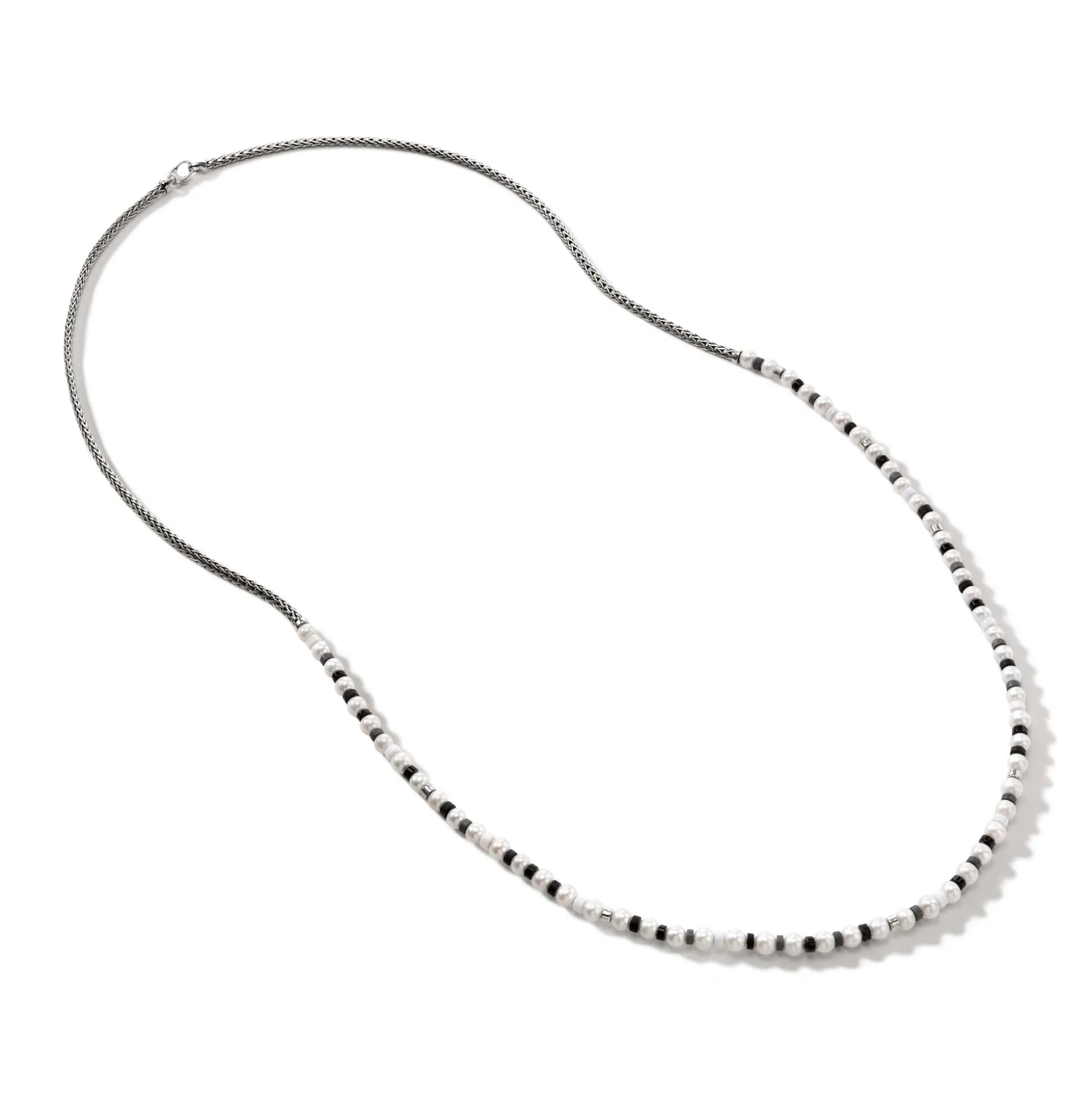 Women John Hardy Beads^Colorblock Necklace, Silver, Gemstones, Pearl