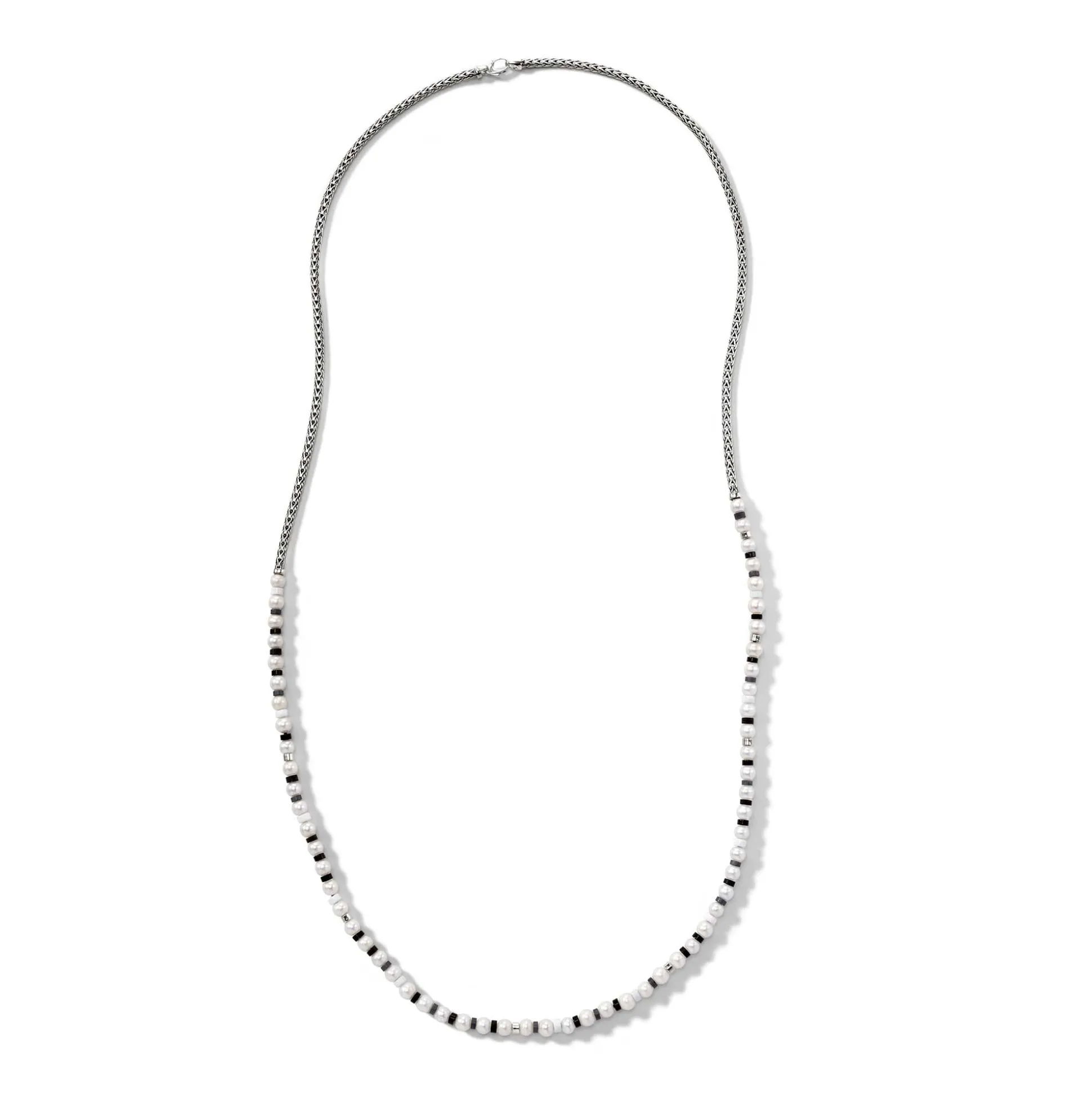 Women John Hardy Beads^Colorblock Necklace, Silver, Gemstones, Pearl