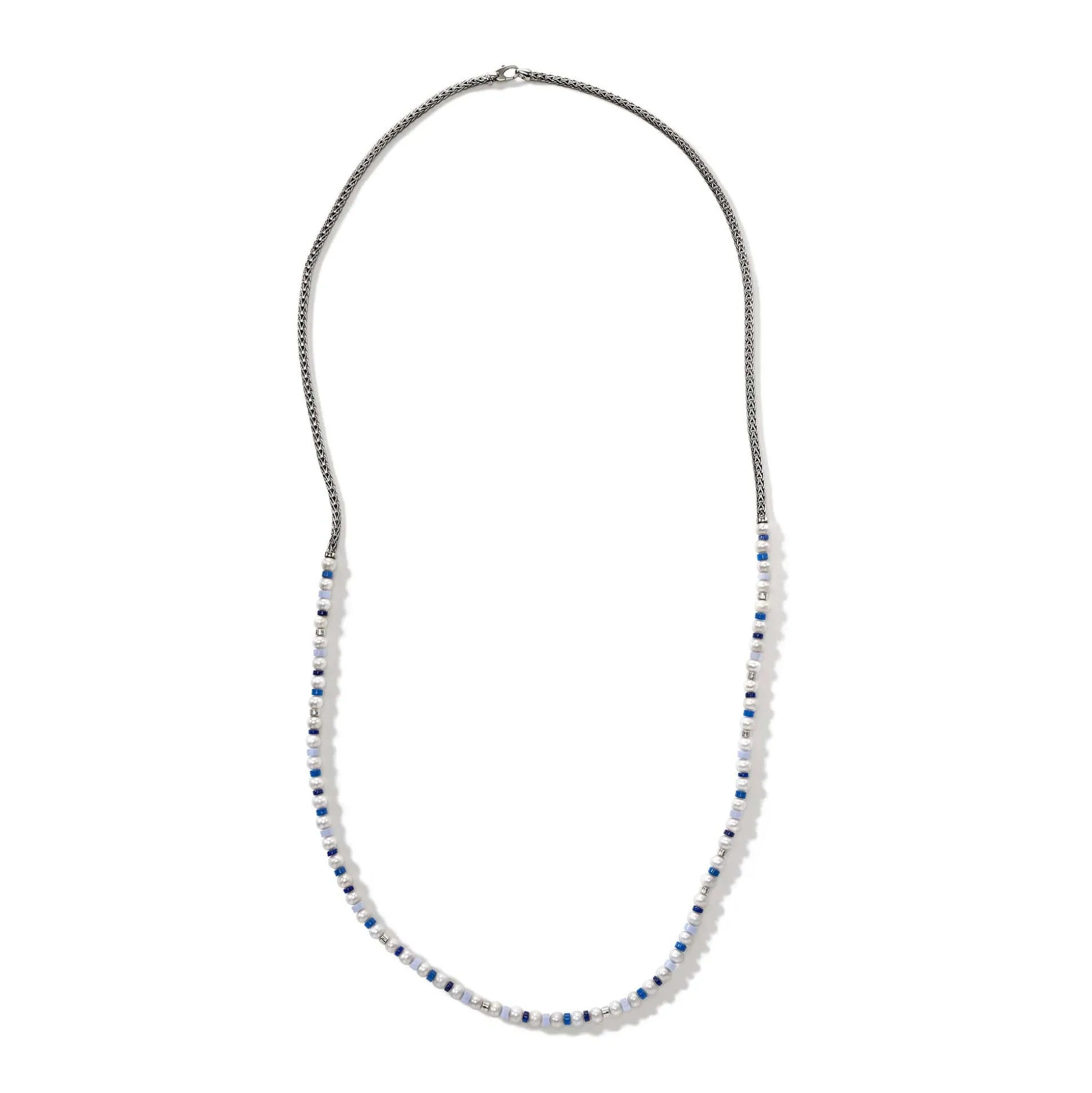 Women John Hardy Beads^Colorblock Necklace, Silver, Gemstones, Pearl