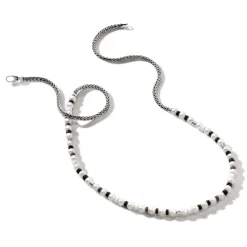 Women John Hardy Beads^Colorblock Necklace, Silver, Gemstones, Pearl