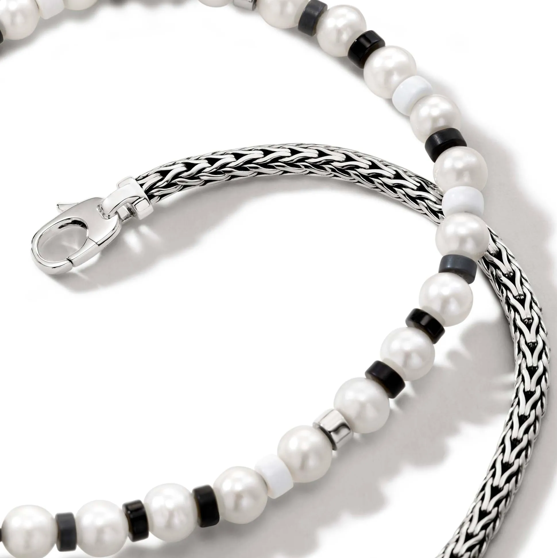 Women John Hardy Beads^Colorblock Necklace, Silver, Gemstones, Pearl