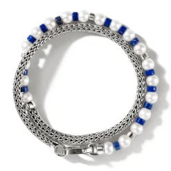 Men John Hardy Beads^Colorblock Wrap, Silver, Gemstones, Pearl