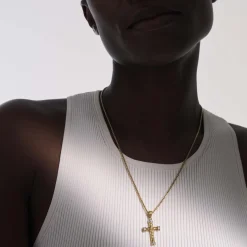 Men John Hardy Tags & Pendants^Cross Pendant, Gold, Diamonds