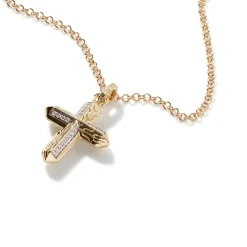 Women John Hardy Pendants^Cross Pendant Necklace, Gold, Diamonds