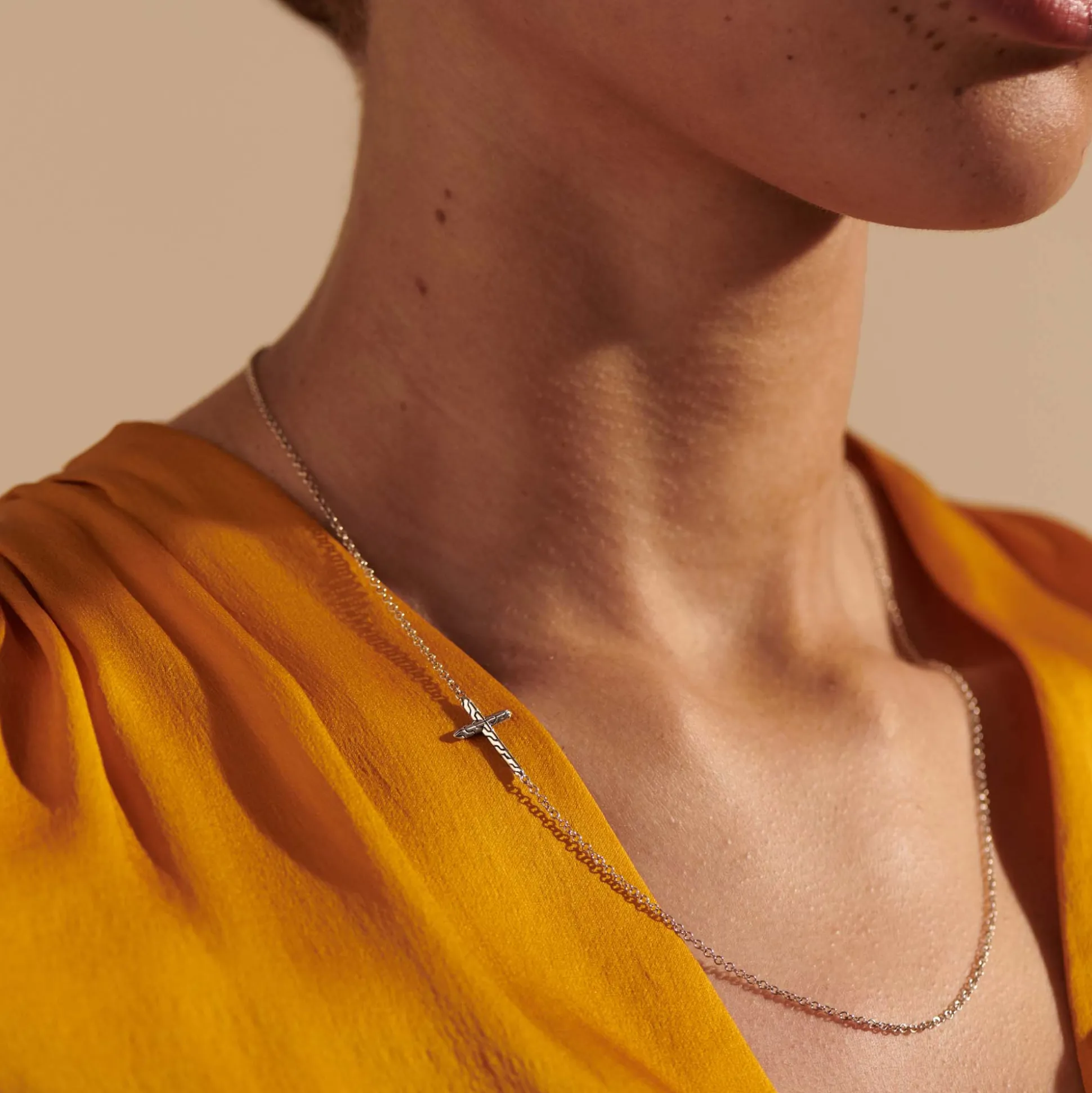Women John Hardy Layering^Cross Station Necklace, Sterling Silver