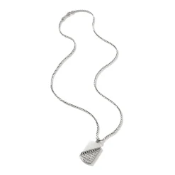 Men John Hardy Tags & Pendants^Curb Chain Tag Necklace, Sterling Silver