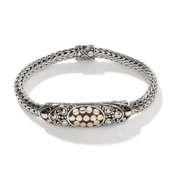 Women John Hardy Chains^Dot Bracelet, Gold, Sterling Silver, 6.5Mm