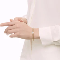 Men John Hardy Chains^Dot Chain Bracelet, Gold, Diamonds