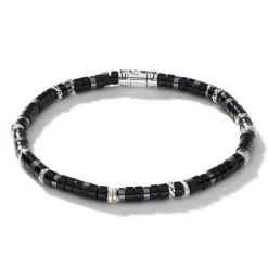 Men John Hardy Beads^Heishi Bracelet, Gemstones, Sterling Silver