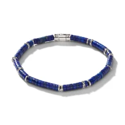 Men John Hardy Beads^Heishi Bracelet, Gemstones, Sterling Silver