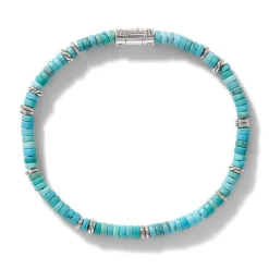Men John Hardy Beads^Heishi Bracelet, Gemstones, Sterling Silver