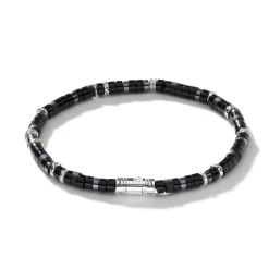 Men John Hardy Beads^Heishi Bracelet, Gemstones, Sterling Silver