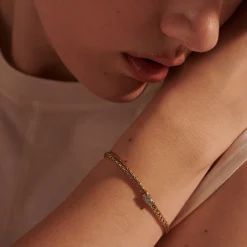 Women John Hardy Chains^Icon Bracelet, Gold, Diamonds, 3.5Mm