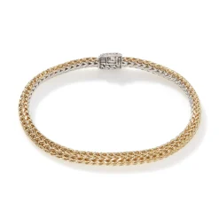 Men John Hardy Chains^Icon Bracelet, Gold, Silver, Diamonds, 6.5Mm