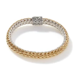 Men John Hardy Chains^Icon Bracelet, Gold, Silver, Diamonds, 5Mm