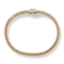Men John Hardy Chains^Icon Bracelet, Gold, Silver, Diamonds, 5Mm