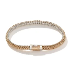 Men John Hardy Chains^Icon Bracelet, Gold, Sterling Silver, 5Mm