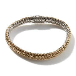 Men John Hardy Chains^Icon Bracelet, Gold, Sterling Silver, 6.5Mm