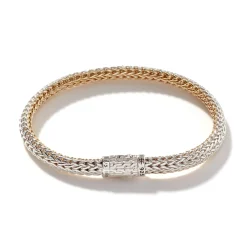 Men John Hardy Chains^Icon Bracelet, Gold, Sterling Silver, 6.5Mm
