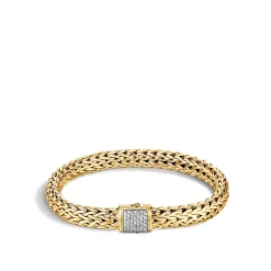 Women John Hardy Chains^Icon Bracelet, Silver, Diamonds, 7.5Mm