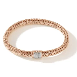 Women John Hardy Chains^Icon Bracelet, Silver, Diamonds, 6.5Mm