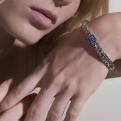 Women John Hardy Chains^Icon Bracelet, Sterling Silver, Pave, 6.5Mm