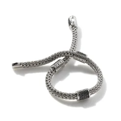 Women John Hardy Chains^Icon Bracelet, Sterling Silver, Pave, 5Mm