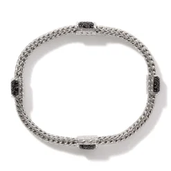 Women John Hardy Chains^Icon Bracelet, Sterling Silver, Pave, 5Mm
