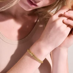 Women John Hardy Chains^Icon Bracelet, Sterling Silver, Gold, 6.5Mm