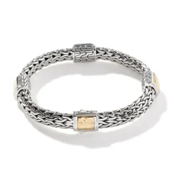 Men John Hardy Chains^Icon Bracelet, Sterling Silver, Gold, 7.5Mm