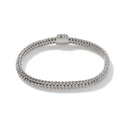 Women John Hardy Chains^Icon Bracelet, Sterling Silver, Pave, 5Mm