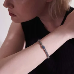 Women John Hardy Chains^Icon Bracelet, Sterling Silver, Pave, 5Mm