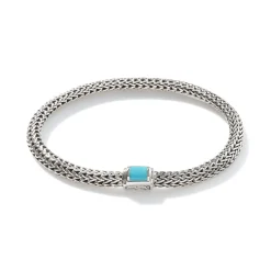 Men John Hardy Chains^Icon Bracelet, Sterling Silver, Turquoise, 5Mm