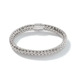 Women John Hardy Chains^Icon Bracelet, Sterling Silver, Pave, 10.5Mm