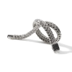 Women John Hardy Chains^Icon Bracelet, Sterling Silver, Pave, 10.5Mm