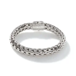 Women John Hardy Chains^Icon Bracelet, Sterling Silver, Pave, 10.5Mm