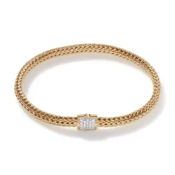 Women John Hardy Chains^Icon Bracelet, Sterling Silver, Diamonds, 5Mm