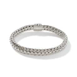 Women John Hardy Chains^Icon Bracelet, Sterling Silver, Pave, 6.5Mm