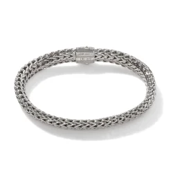 Women John Hardy Chains^Icon Bracelet, Sterling Silver, Pave, 6.5Mm