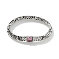 Men John Hardy Chains^Icon Bracelet, Sterling Silver, Pave, 6.5Mm