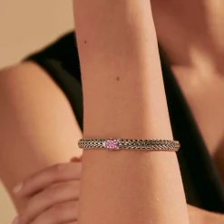 Men John Hardy Chains^Icon Bracelet, Sterling Silver, Pave, 6.5Mm