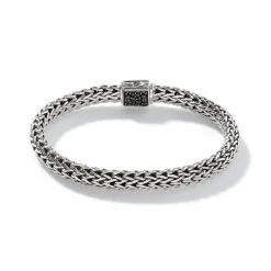 Men John Hardy Chains^Icon Bracelet, Sterling Silver, Pave, 6.5Mm