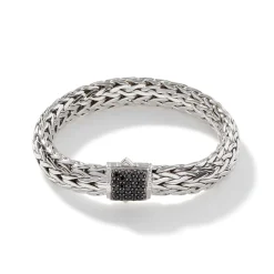 Women John Hardy Chains^Icon Bracelet, Sterling Silver, Pave, 7.5Mm
