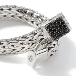 Women John Hardy Chains^Icon Bracelet, Sterling Silver, Pave, 7.5Mm