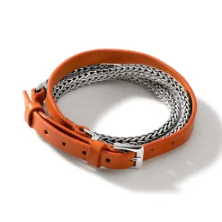 Women John Hardy Chains^Icon Wrap, Sterling Silver, Leather