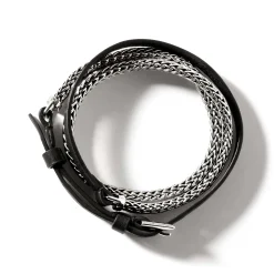Women John Hardy Chains^Icon Wrap, Sterling Silver, Leather