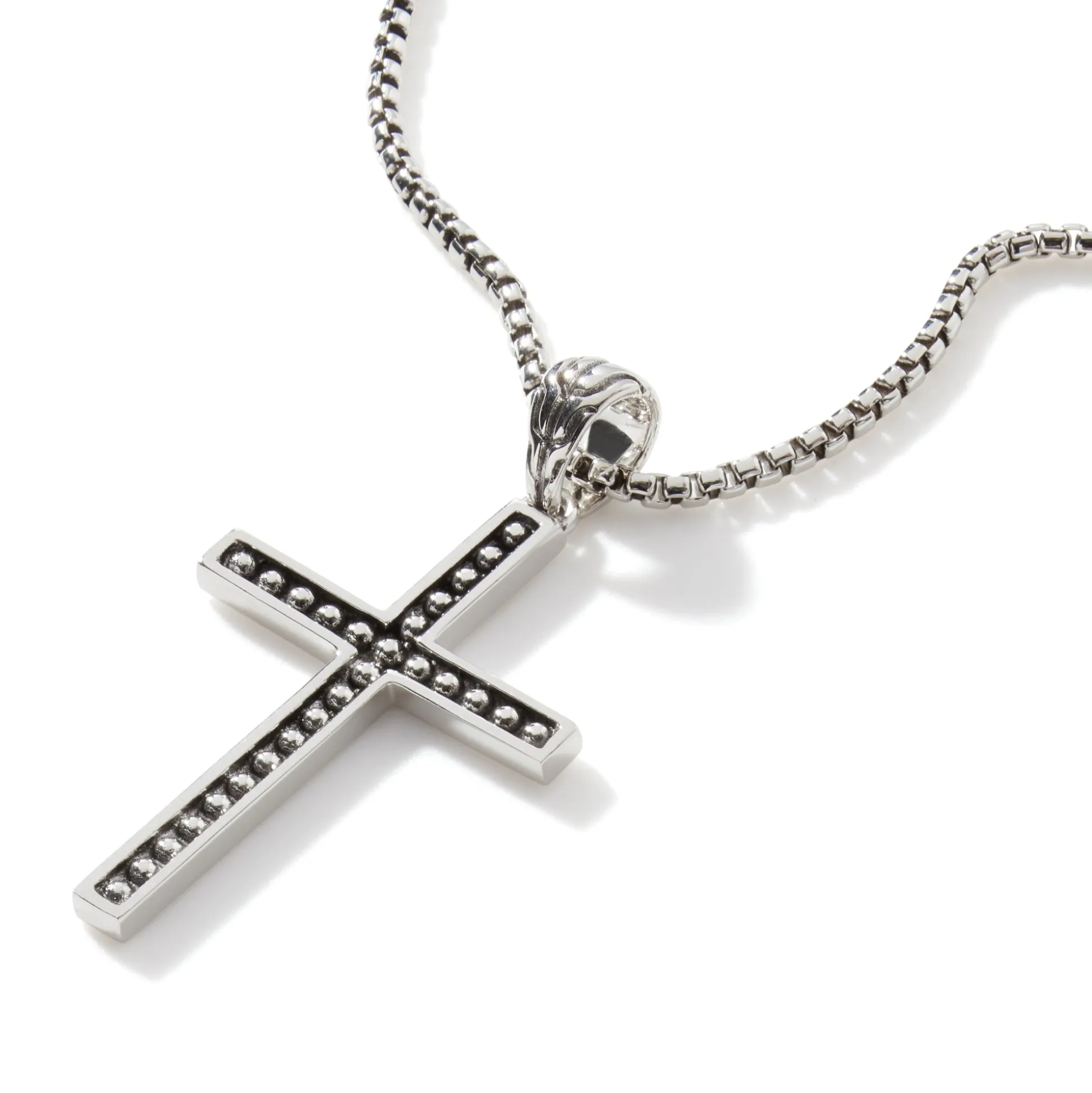 Men John Hardy Tags & Pendants^Jawan Cross Pendant Necklace, Sterling Silver